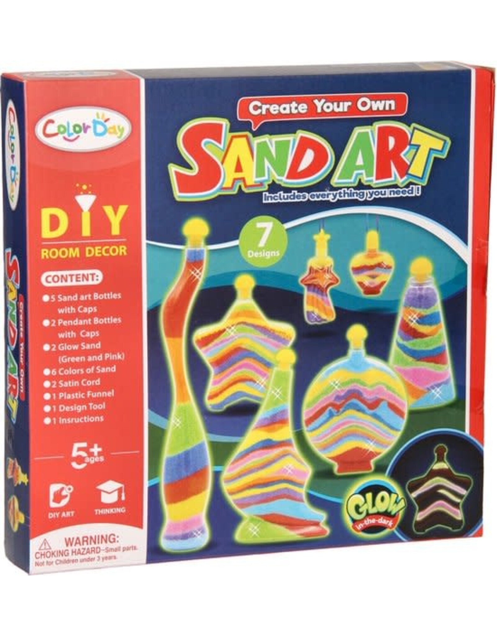 MERKLOOS Zandkunst Glow in the Dark XXL creatief speelgoed 20-delig zandset