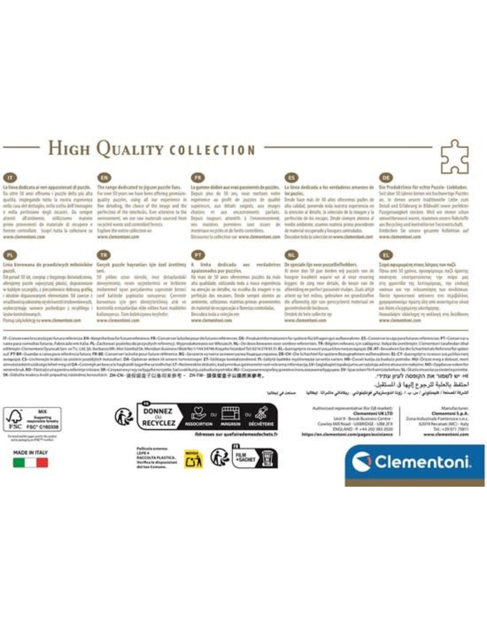 Clementoni - Puzzel - 1000 Stukjes - New York City