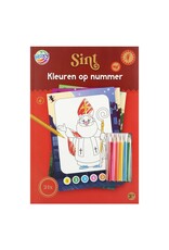 Moxy Sinterklaas Kleuren op Nummer met 6 Potloden