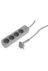 Q-Link Q-Link 4V Stekkerdoos |  3 m | Grijs | Schakelaar