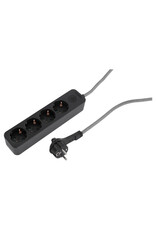 Q-Link Q-Link 4V Stekkerdoos | 3M | Zwart | Schakelaar