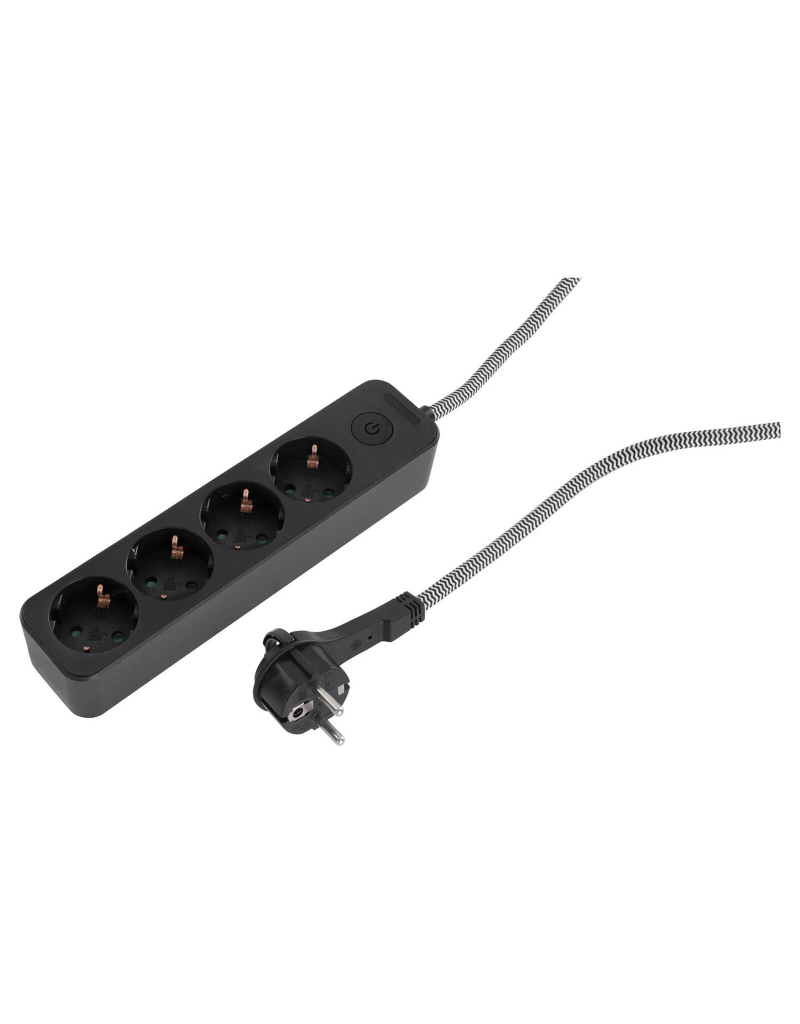 Q-Link Q-Link 4V Stekkerdoos | 3M | Zwart | Schakelaar