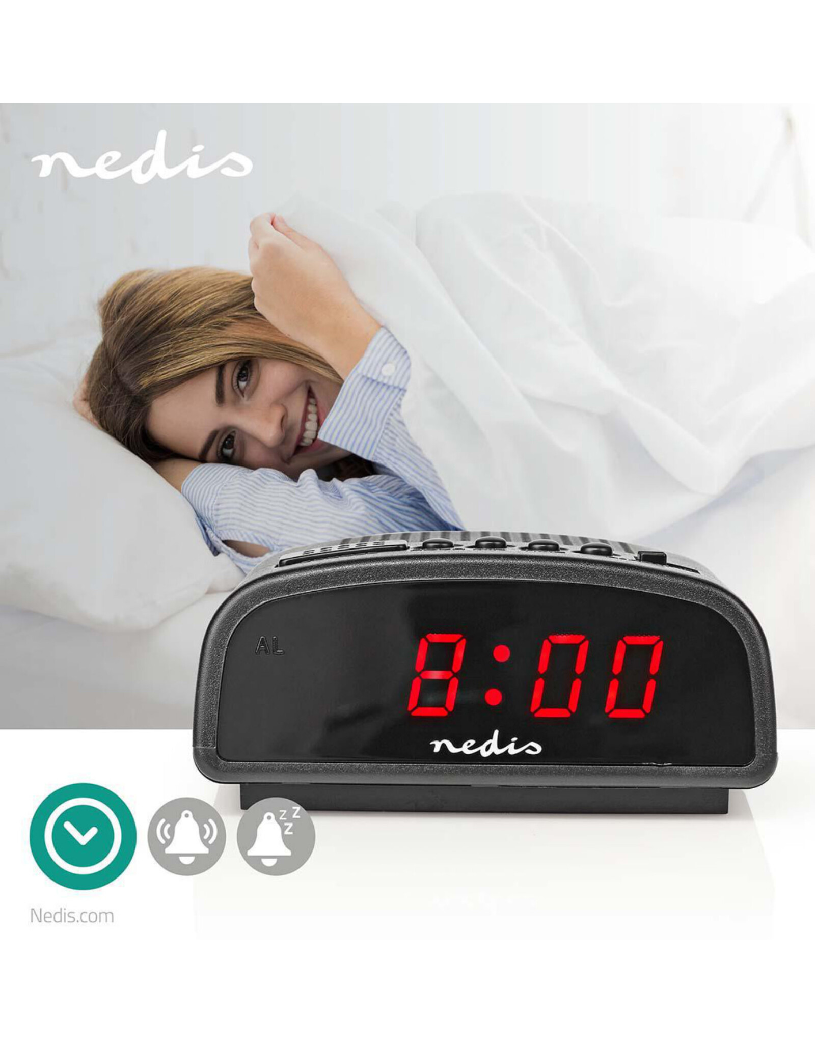 Nedis Nedis wekker digitaal LED