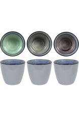 Mok reactive glaze 9x8cm 3-ass/kleur