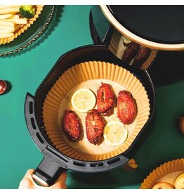 KITCHEN TOOLS Airfryer Bakpapier - Wegwerp Bakpapier - 50 Stuks - Ø 20 CM - Rond