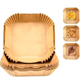 KITCHEN TOOLS Airfryer Bakpapier - Wegwerp Bakpapier - 50 Stuks - Ø 20 CM - Rond