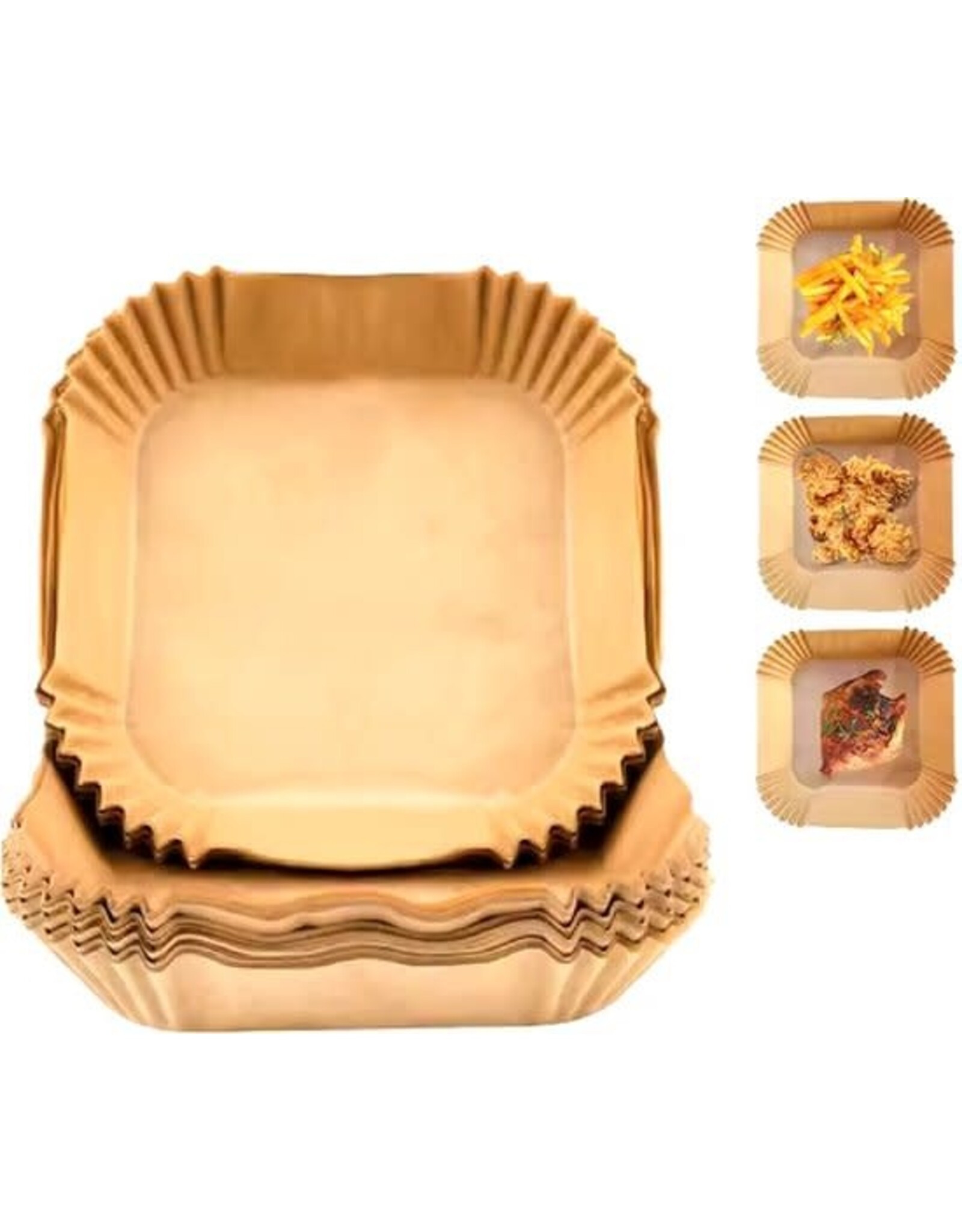 KITCHEN TOOLS Airfryer Bakpapier - Wegwerp Bakpapier - 50 Stuks - Ø 20 CM - Rond