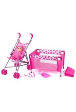 Woody Poppenbed, buggy, pop met acc. 91857