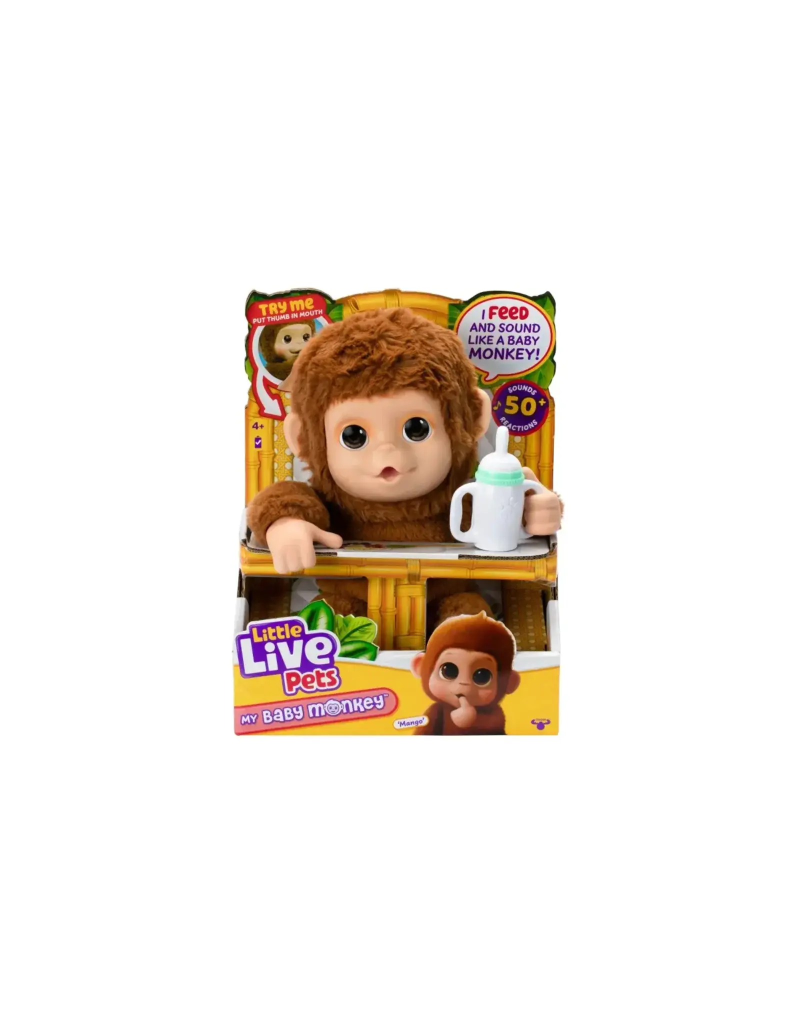 LITTLE LIVE PETS Little Live Pets My baby Monkey Mango interactieve knuffelaap