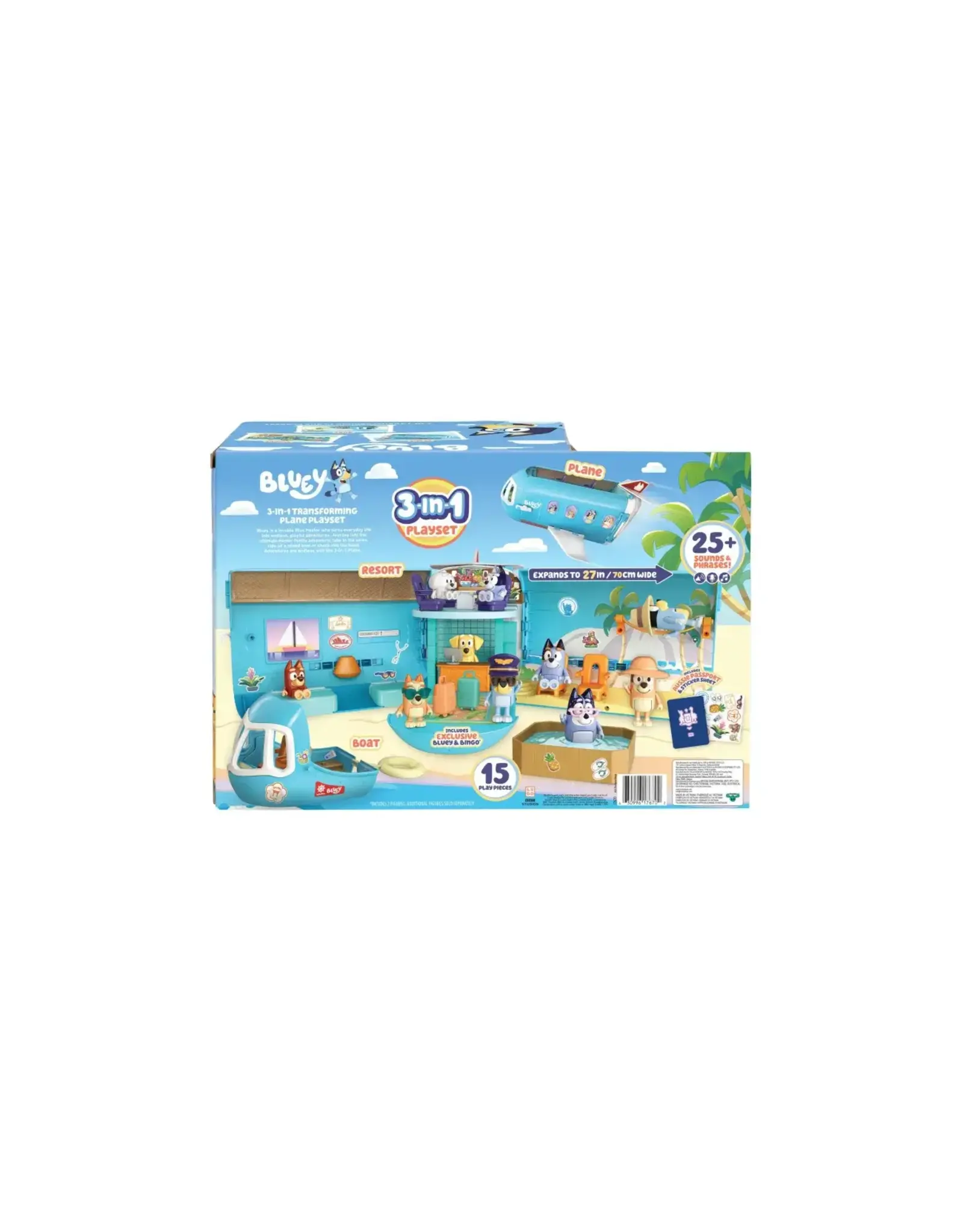 Moose Toys Bluey 3-in-1 transformerende vliegtuig