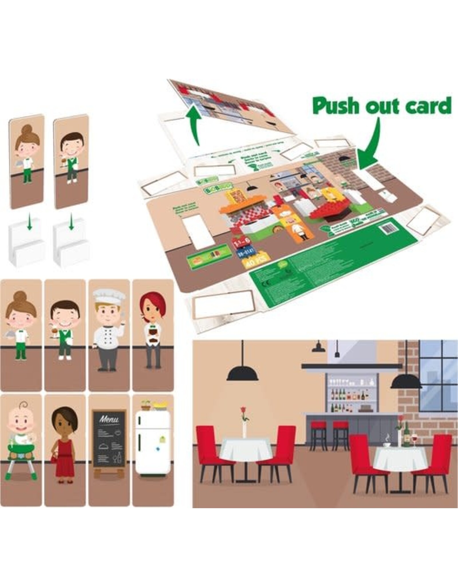 BiOBUDDi BiOBUDDi Plantaardige Blokkenset Restaurant - 40 delig