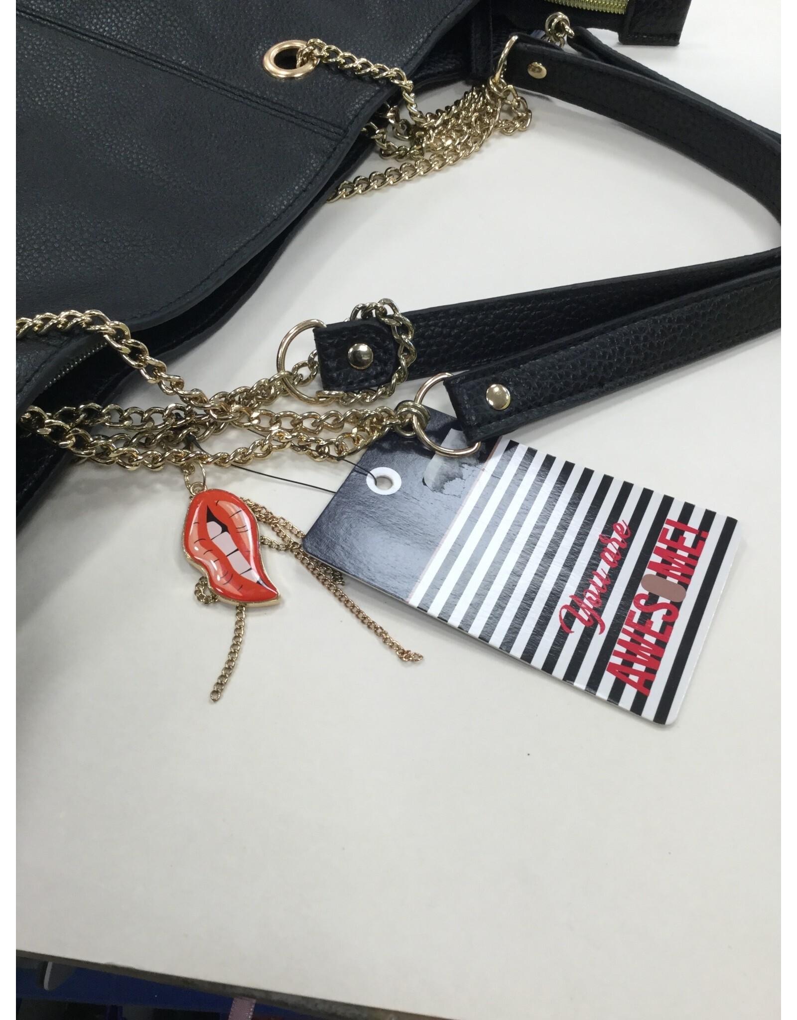 Schoudertas leer / schopper  Awesome 46X33X13cm