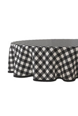 WICOTEX Afdrukken TAFELZEIL ROND RUIT ZWART 160 CM