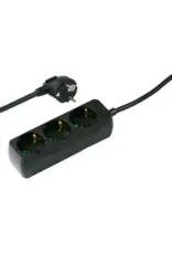 GRUNDIG Grundig tafelcontactdoos 3-voud RA 1,5m - zwart