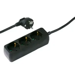 GRUNDIG Grundig tafelcontactdoos 3-voud RA 1,5m - zwart