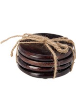 MERKLOOS Onderzetter set a 4 stuks Ø10cm zwart