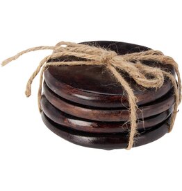 MERKLOOS Onderzetter set a 4 stuks Ø10cm zwart