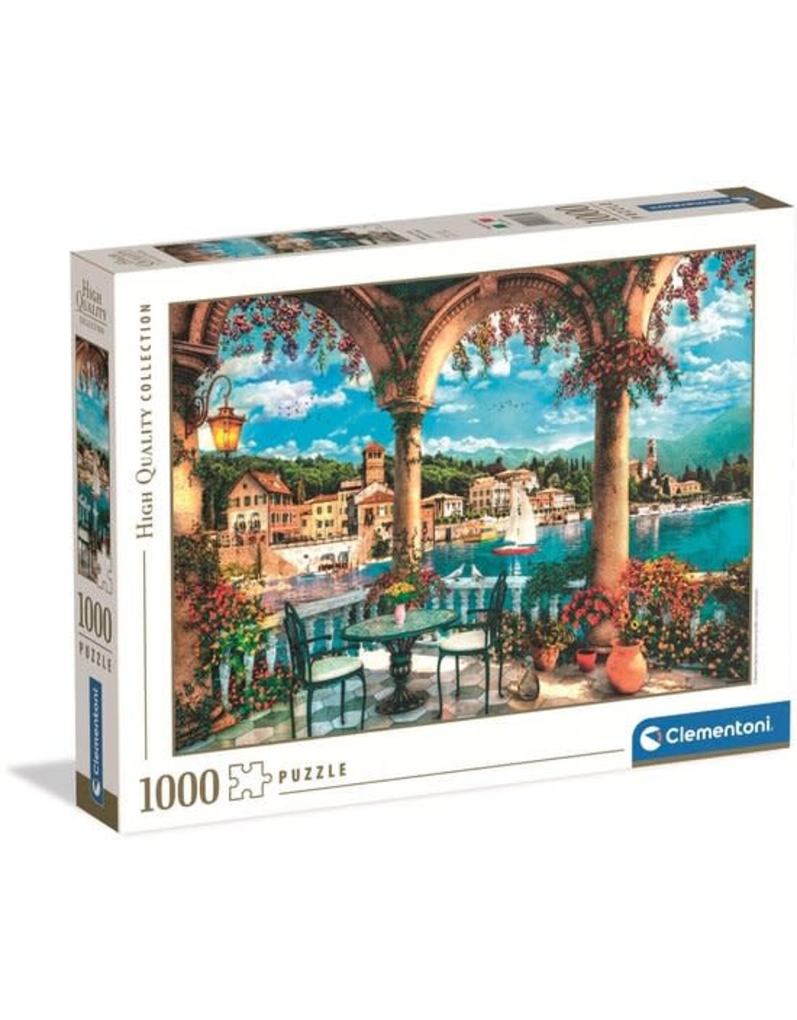 CLEMENTONI Clementoni - Puzzel - 1000 Stukjes - Balkon Uitzicht op Meer van Como - Puzzel Voor Volwassenen - High Quality Collection