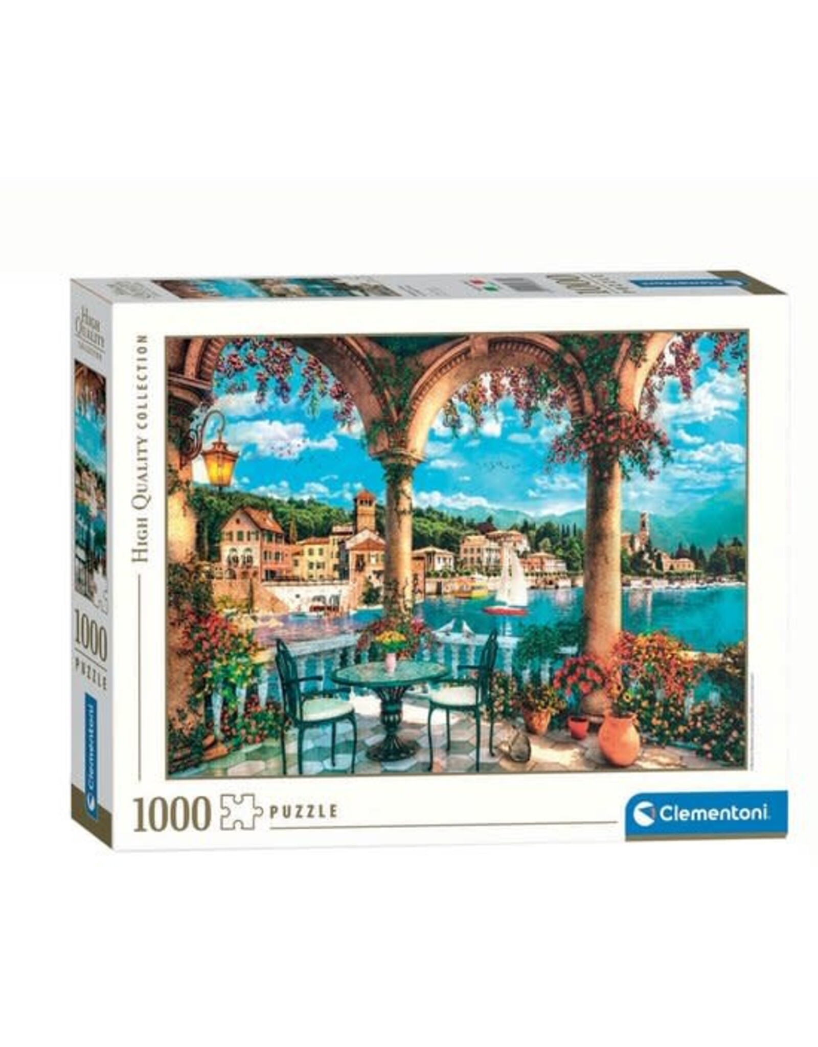 CLEMENTONI Clementoni - Puzzel - 1000 Stukjes - Balkon Uitzicht op Meer van Como - Puzzel Voor Volwassenen - High Quality Collection