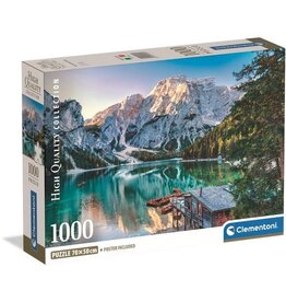 CLEMENTONI Clementoni - Puzzel - 1000 Stukjes - Emerald Lake Braies - Puzzel Voor Volwassenen - High Quality Collection