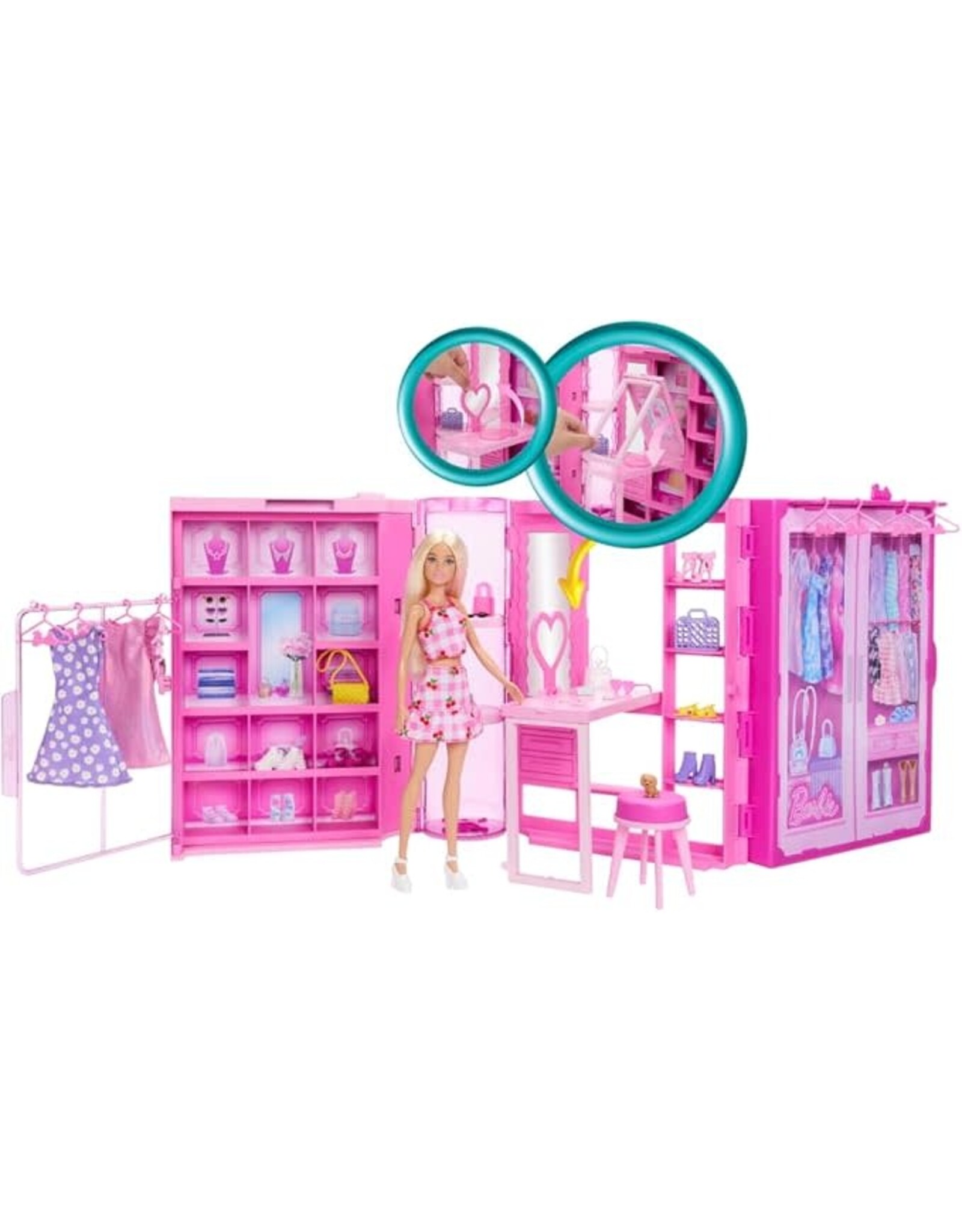 Barbie Barbie Droomkast en Barbiepop - Speelset met modepop en barbiekleding