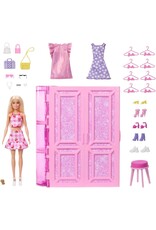 Barbie Barbie Droomkast en Barbiepop - Speelset met modepop en barbiekleding