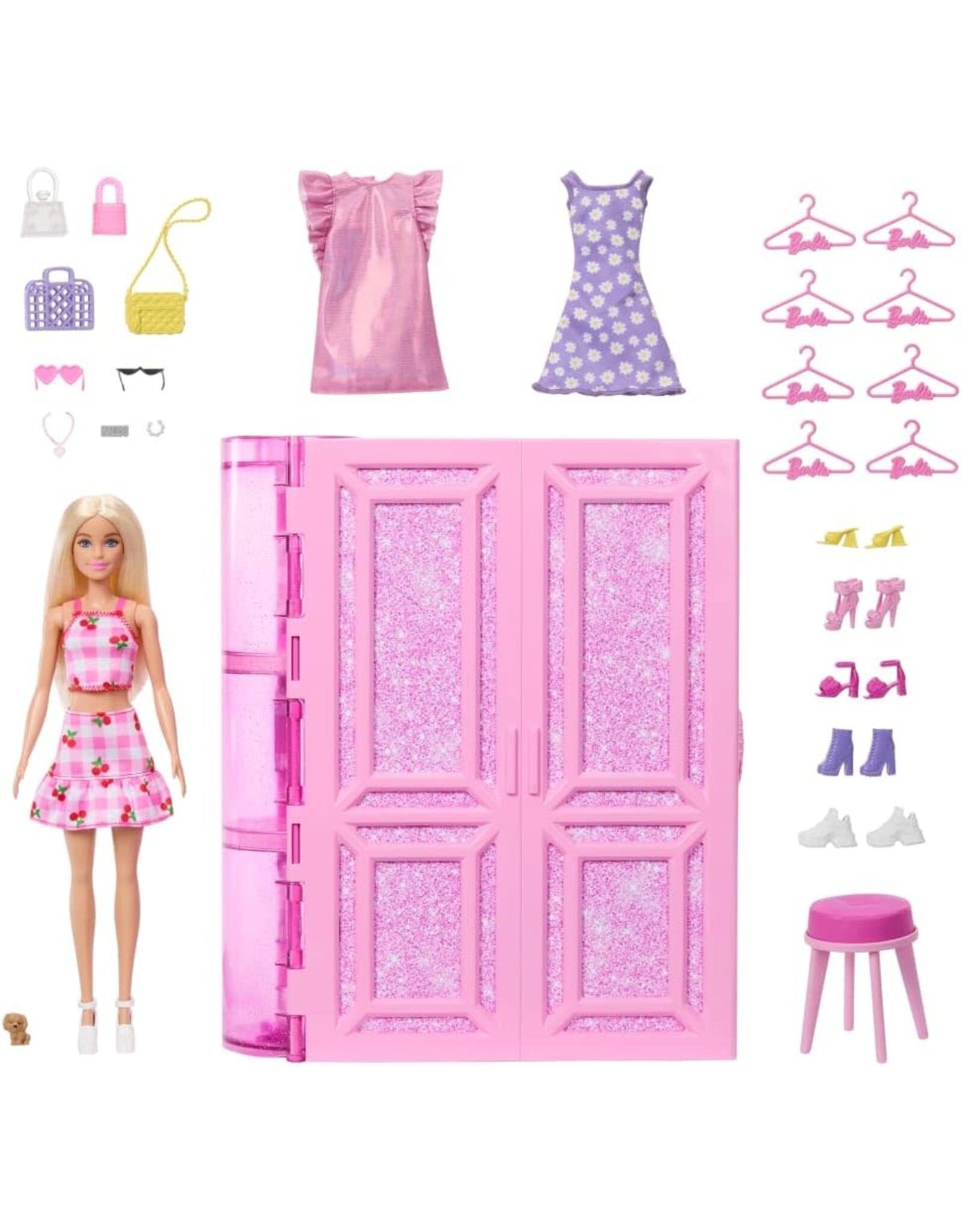 Barbie Barbie Droomkast en Barbiepop - Speelset met modepop en barbiekleding