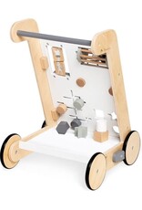 Pinolino Pinolino "Tino"- Activity Loopwagen - looptrainer - wit- houten speelgoed