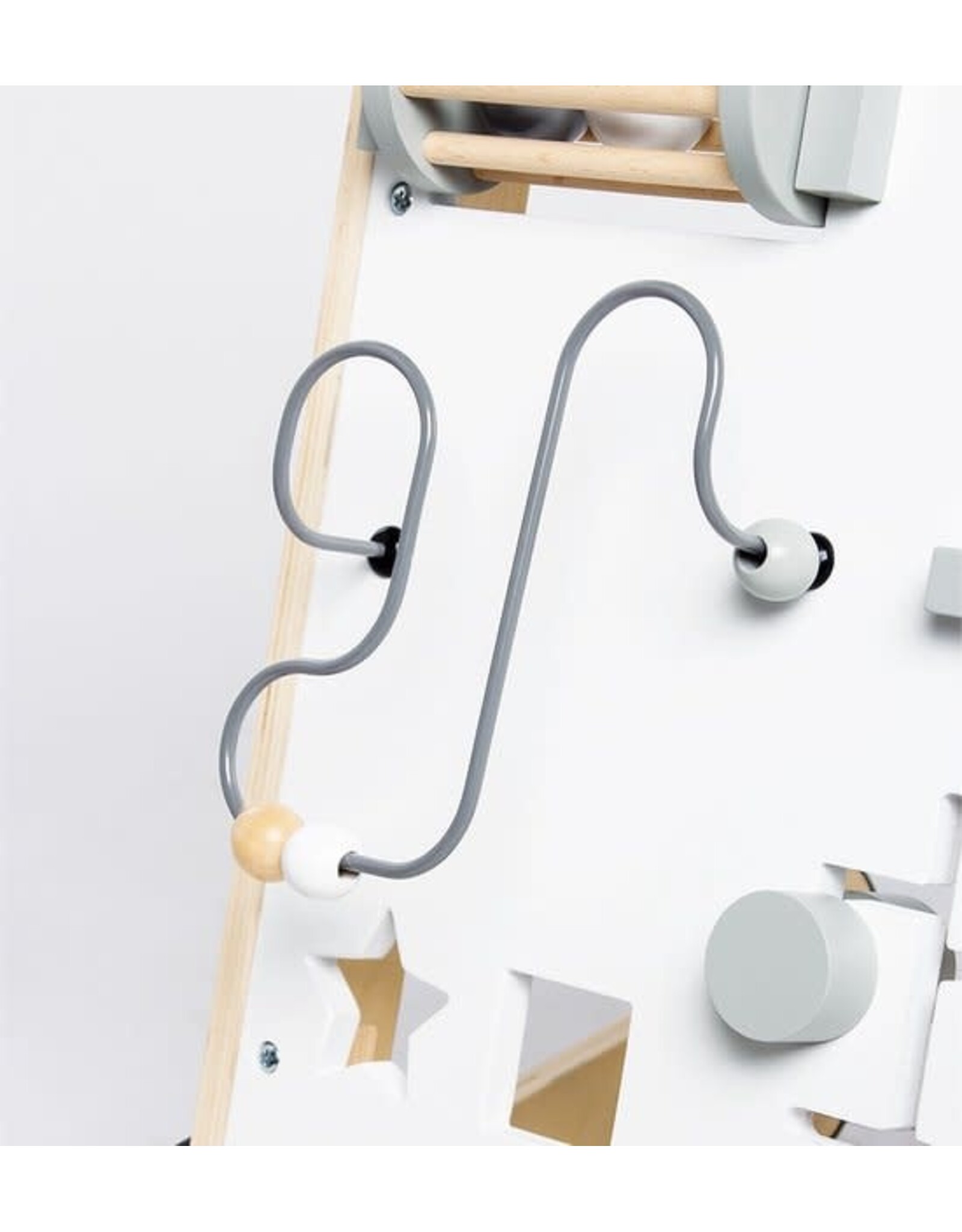 Pinolino Pinolino "Tino"- Activity Loopwagen - looptrainer - wit- houten speelgoed