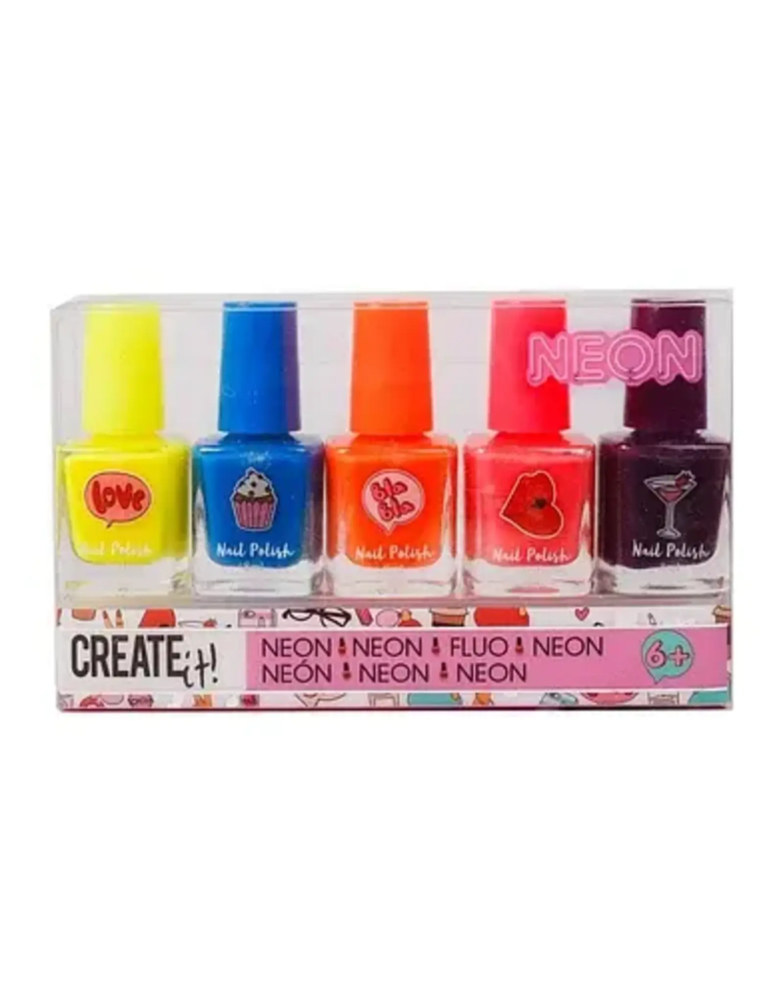 Create it! Beauty Nagellak Neon, 5st.