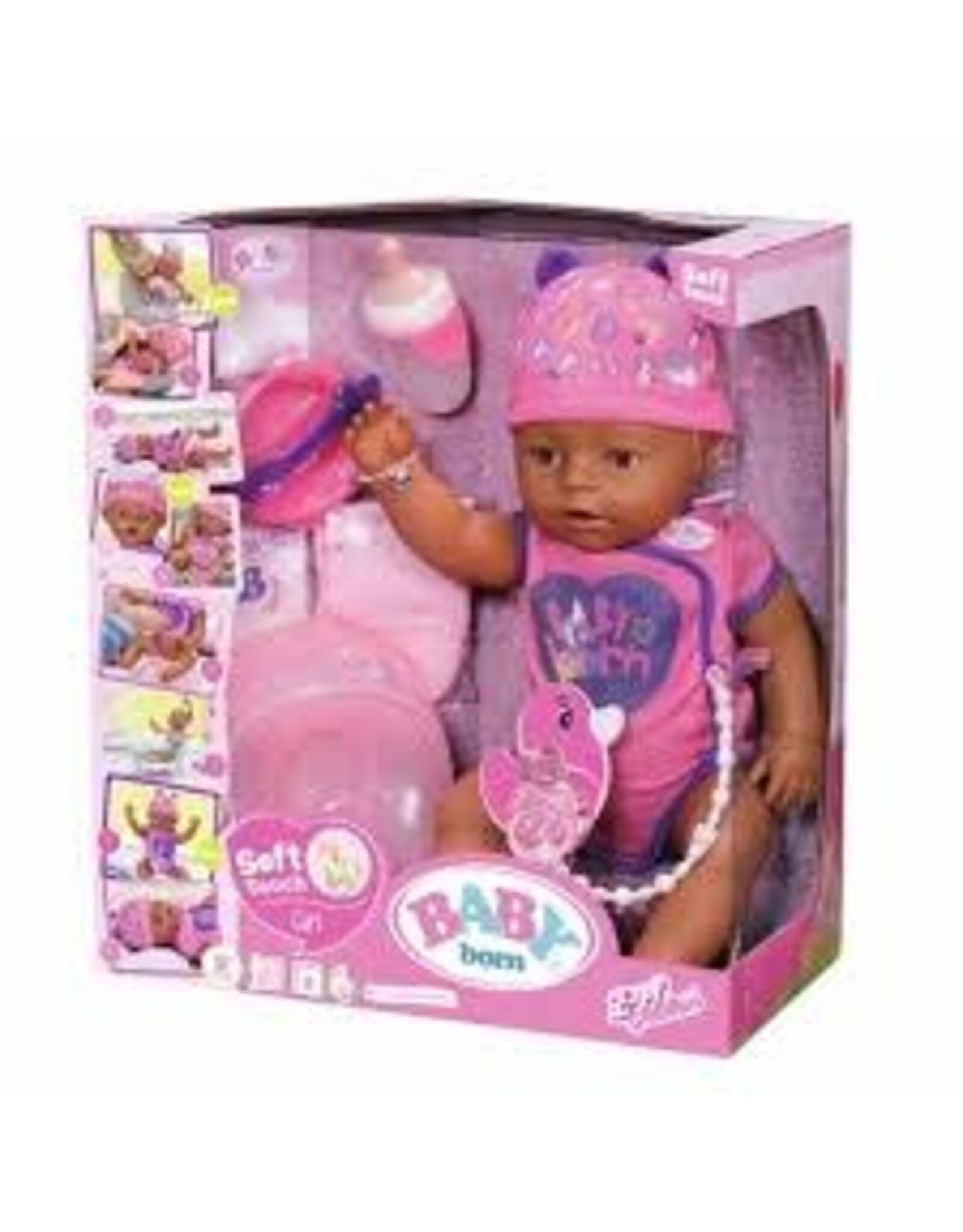 Baby Born Soft Touch-Girl with Brown Eyes Interactive Function Doll