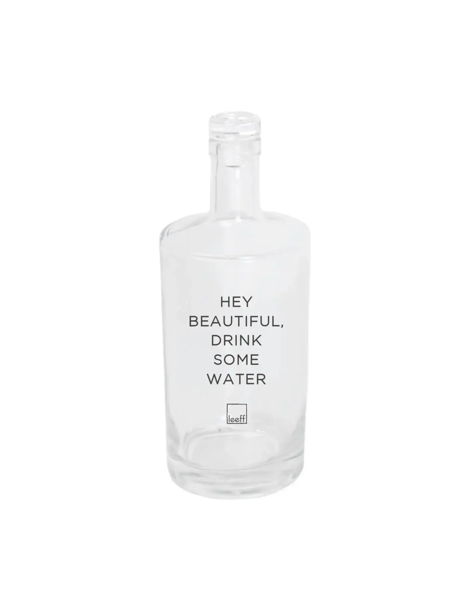 leeff Leeff Waterfles “ hey Beautiful drink some water” 750 ml