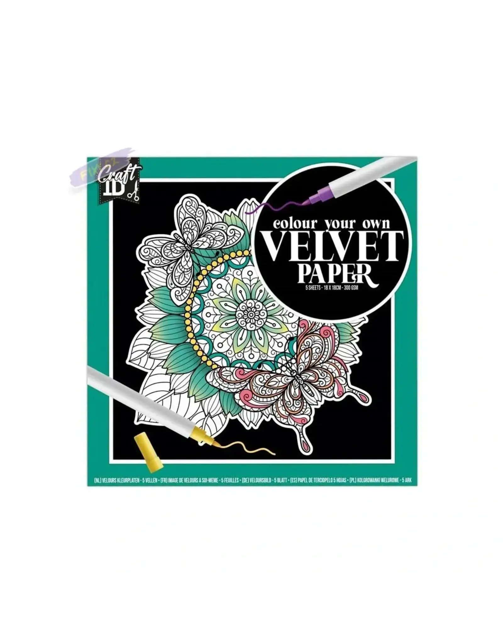 Craft ID Grafix Kleur je eigen velvet papier