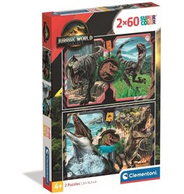 CLEMENTONI Clementoni - Puzzel - 2 x 60 stukjes - Jurassic World Rebirth - vanaf 4 jaar
