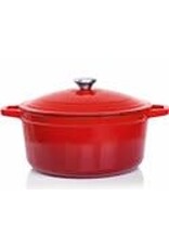 Metro Braadpan gietijzer 28cm rood/ zwarte