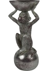 MERKLOOS Beeld aap zilverkleurig 26cm