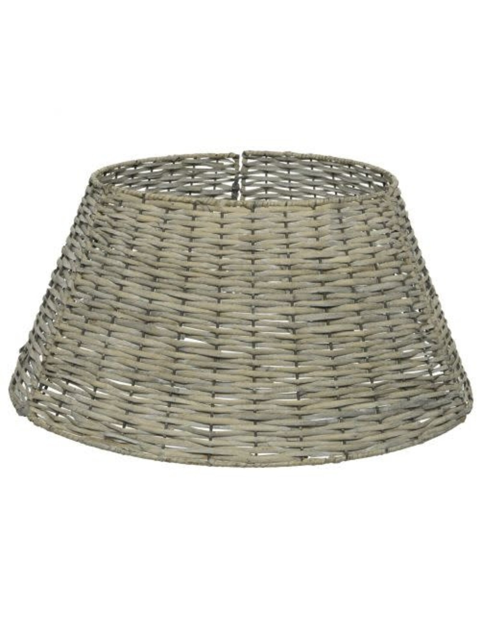 Everlands KSD Kerstboom mand - grijs - D57 x H28 cm - rotan - voor kerstboom tot 180 cm - kerstboomrok