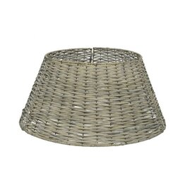 Everlands KSD Kerstboom mand - grijs - D57 x H28 cm - rotan - voor kerstboom tot 180 cm - kerstboomrok