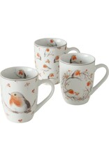 Boltze Home Boltze Home Beker Ruby roodborst 330ml porselein