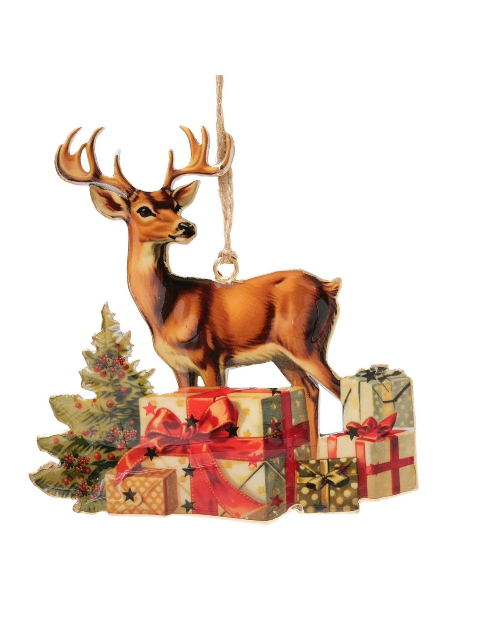 Boltze Home Boltze home kersthanger hert 14,5x15cm