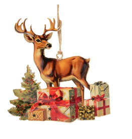 Boltze Home Boltze home kersthanger hert 14,5x15cm