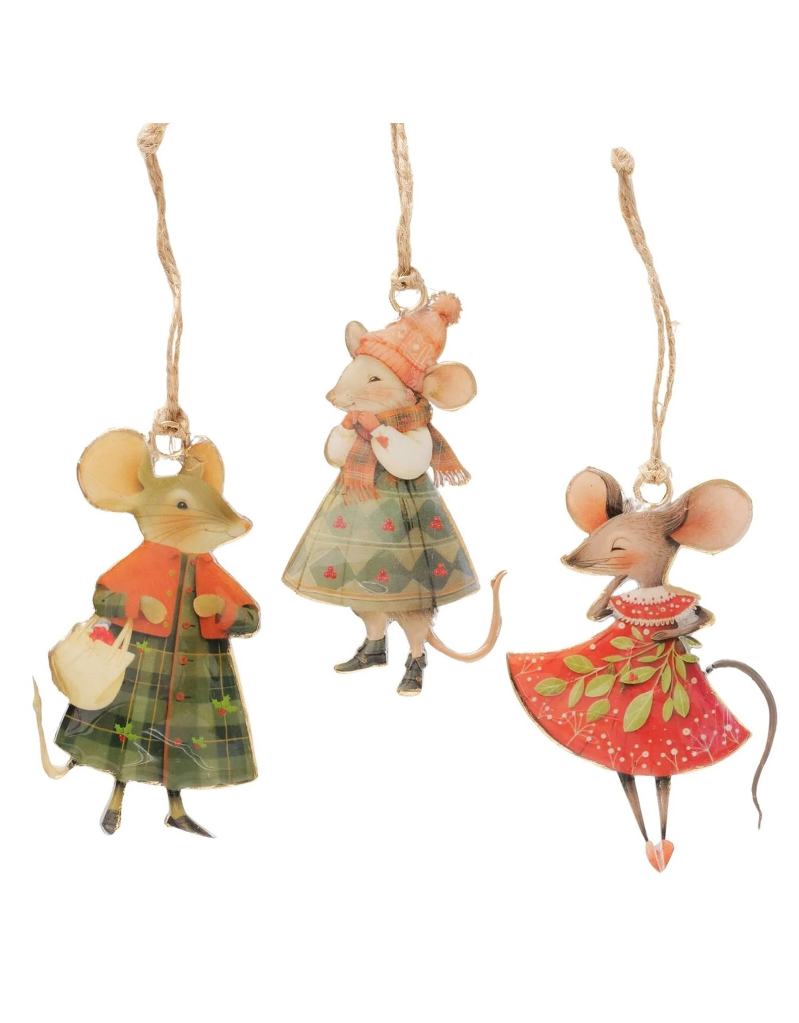 Boltze Home Boltze home kersthanger muis 6,5x10,3cm