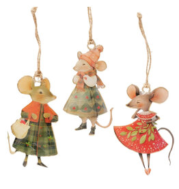 Boltze Home Boltze home kersthanger muis 6,5x10,3cm