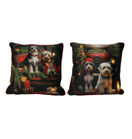 Svenska Living LED kerst kussen honden 40x40cm