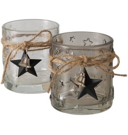 Boltze Home Boltze home windlicht ster 9,5x8x8cm