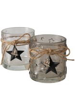 Boltze Home Boltze home windlicht ster 9,5x8x8cm