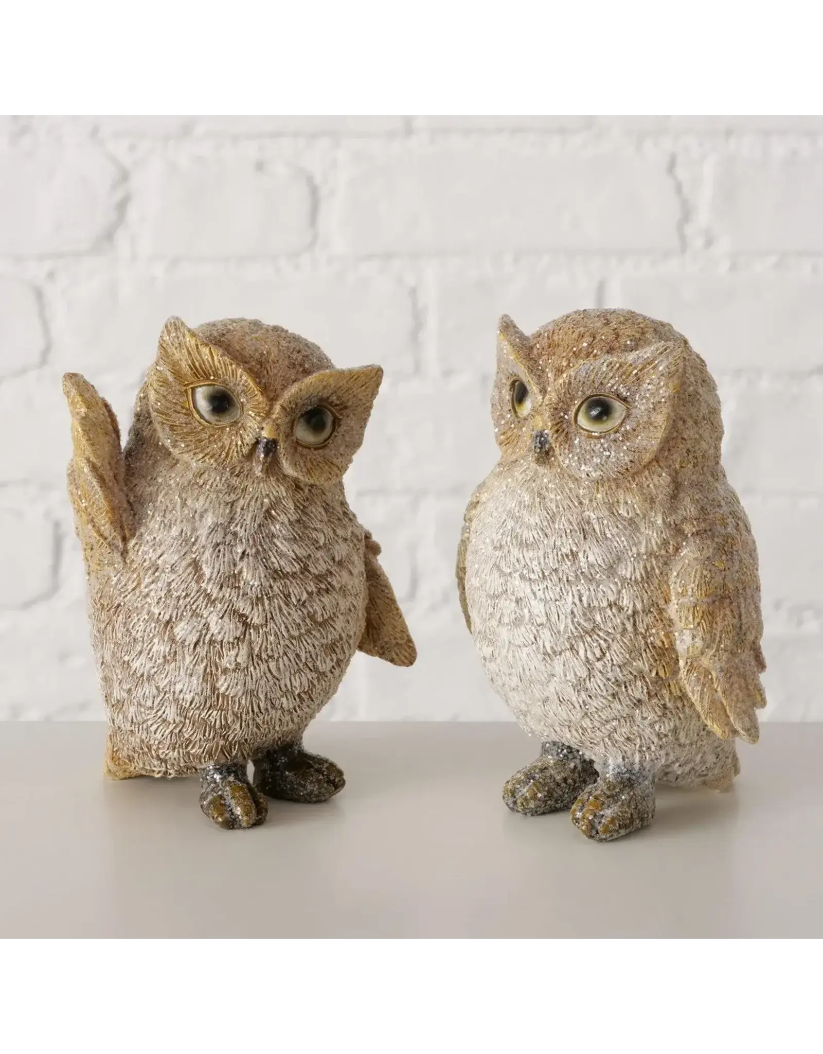 Boltze Home Boltze Home Figuur Uil Blanet 9,5x8x12,5