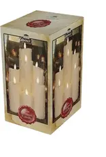 anna`s collection Anna's Collection LED kaarsen/stompkaarsen - 2x - goud - D4,5 x H8 cm - timer - warm wit