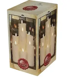 anna`s collection Anna's Collection LED kaarsen/stompkaarsen - 2x - goud - D4,5 x H8 cm - timer - warm wit