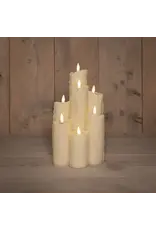 anna`s collection Anna's Collection LED kaarsen/stompkaarsen - 2x - goud - D4,5 x H8 cm - timer - warm wit